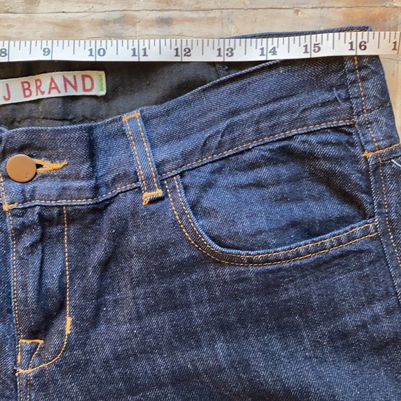 J BRAND wide leg flared bottom jeans with linen - Picture 10 of 15